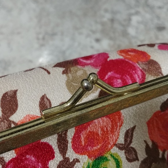 Vintage Eye Glasses Case Floral Kiss Lock Closure - Picture 11 of 11